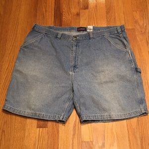 Light wash denim shorts